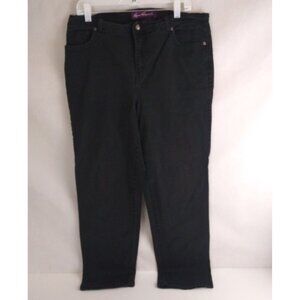 Gloria Vanderbilt Women's Midnight Black Bootcut Jeans Plus Size 16W